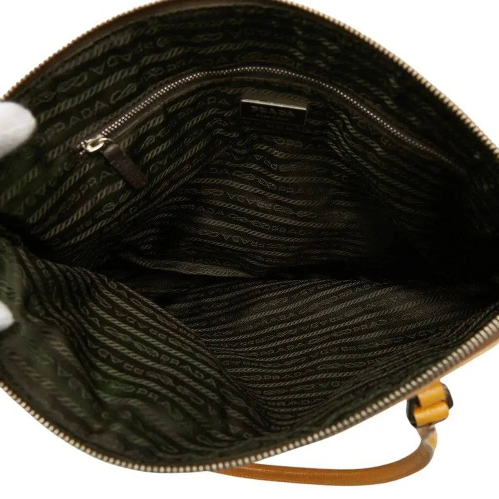 Prada Triangle Logo Plate Tote